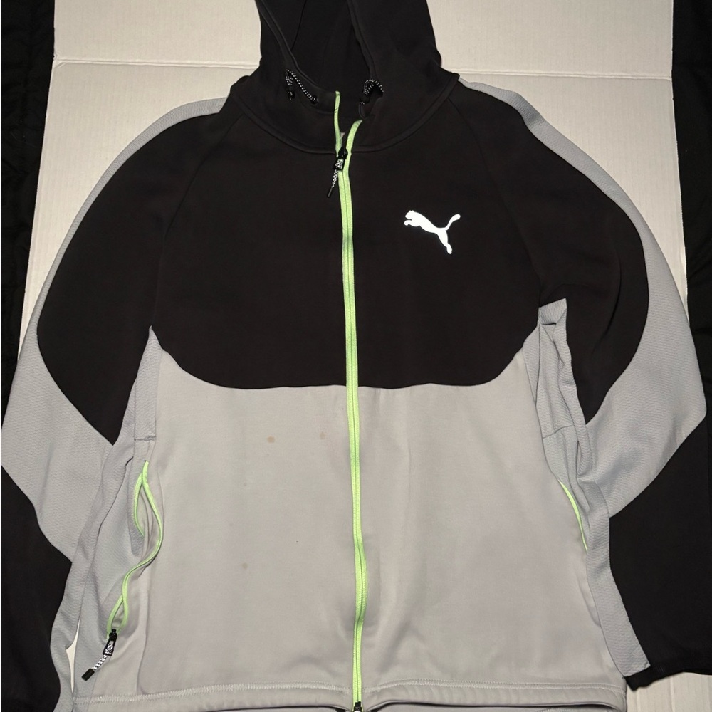 Puma Charcoal and Light Gray Hoodie